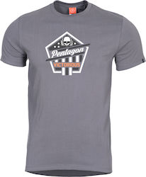Pentagon Ageron T-shirt Wolf σε Γκρι χρώμα