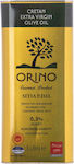 Orino Gourmet Product Extra Virgin Olive Oil Σητείας Οξύτητας 0.3% 5lt in a Metallic Container