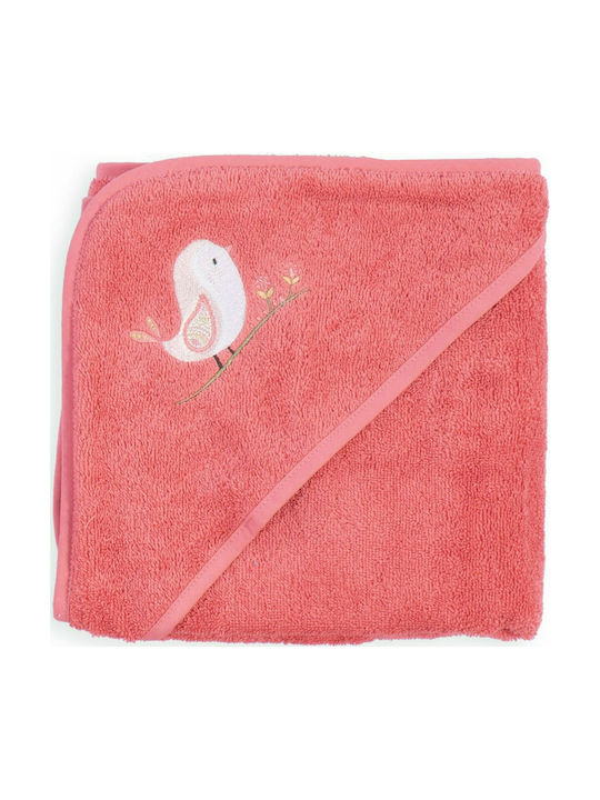 Nef-Nef Homeware Baby Bath Towel Boho Baby Coral