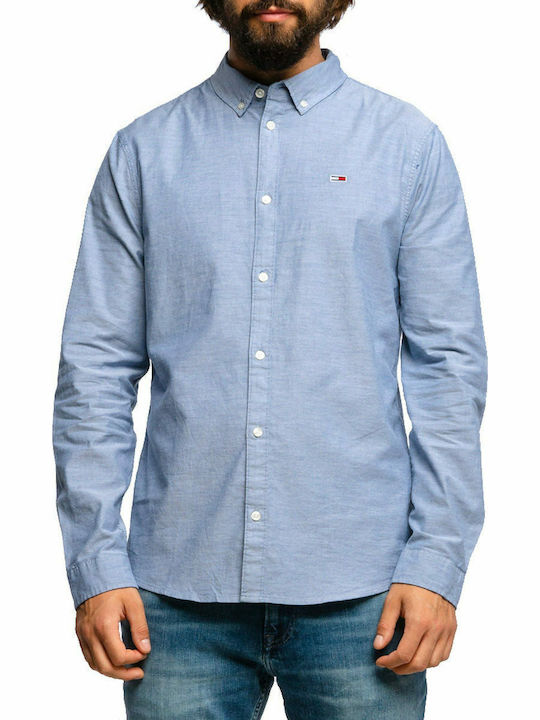 Tommy Hilfiger Men's Shirt with Long Sleeves Slim Fit Twilight Navy DM0DM09594C87