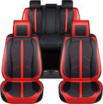 Leatherette Seat Covers Set 9pcs Black