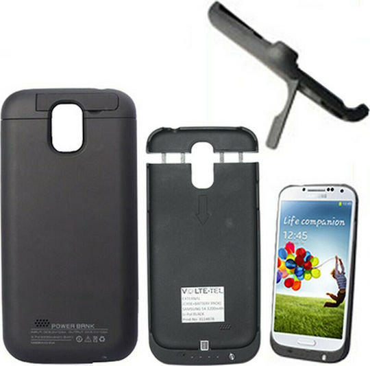 Book Case Battery+Stand Kunststoff Schwarz (Galaxy S4 Mini)