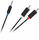Cabletech Кабел 3.5 мм мъжки - RCA мъжки Черен 10м DM-3952-10