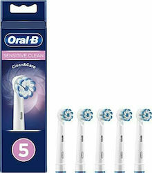 Oral-B Sensitive Clean Clean&Care XL Pack Ανταλλακτικές Κεφαλές για Ηλεκτρική Οδοντόβουρτσα 316947 5τμχ