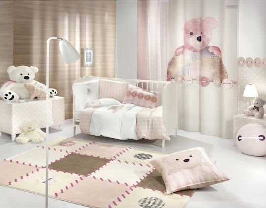 Saint Clair Σετ Κούνιας Teddy Ροζ 6τμχ