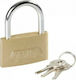 Lampa Basic Steel Padlock Brass with Key 30mm 30mm 1pcs