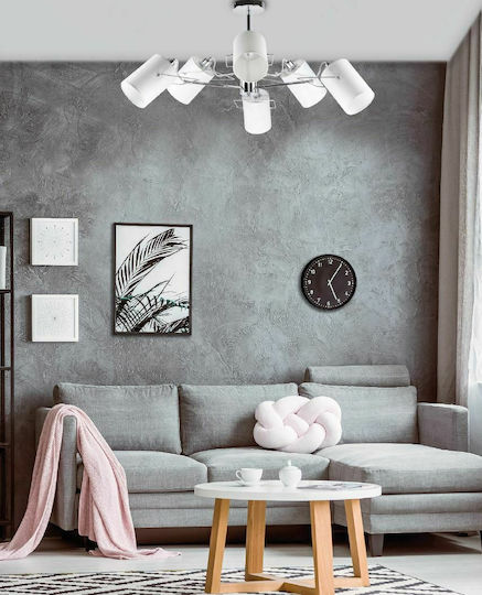 Home Lighting KQ 2654/3 Shiro Pendant Light White with Socket E14, E.14 37x70x37cm
