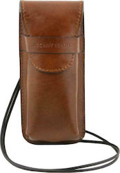 Tuscany Leather TL141282 Θήκη Γυαλιών & Κινητού Small Size σε Καφέ χρώμα