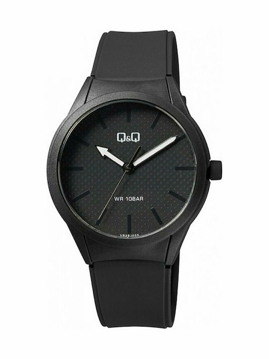 Q&Q Γυναικείο Ρολόι 40mm Μπαταρίας με Μαύρο Καο...