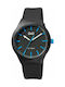 Q&Q Watch with Black Rubber Strap