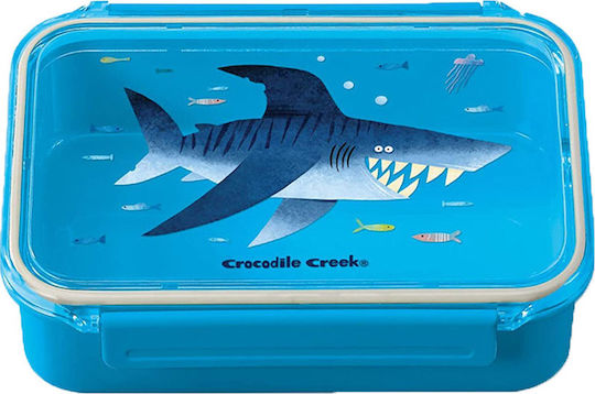 Crocodile Creek Πλαστικό Παιδικό Δοχείο Φαγητού Γαλάζιο 17.8 x 13.3 x 5.7εκ.