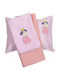 Das Home Set Baby Bettlaken Für Krippe Baumwolle Rosa 120x160cm 3Stück