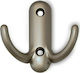 Conset Wall Hanger C547 Metal 2 Hooks Matte Nickel 5.8x3x5.9cm
