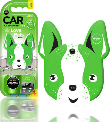 Aroma Car Αρωματική Καρτέλα Κρεμαστή Αυτοκινήτου Dog Fancy Green
