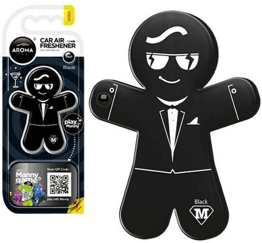 Aroma Car Αρωματική Καρτέλα Κρεμαστή Αυτοκινήτου Manny Black 8gr