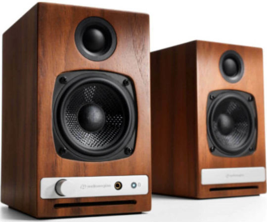 Audioengine HD3 Αυτοενισχυόμενα Ηχεία 2 Δρόμων με Wi-Fi & Bluetooth 15W (Ζεύγος) Καφέ