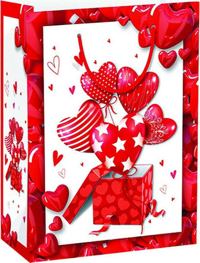 HOMie Paper Bag for Gift Red 11x6x14cm. Balloons
