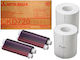 Mitsubishi Electric CK-D715 Γνήσια Μελανοταινία & Χαρτί για CP-D90DW-P/CP-D70DW-S/CP-D707DW-S 2τμχ