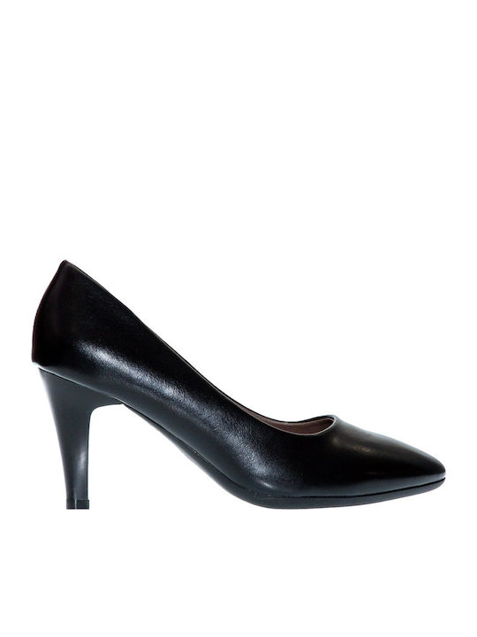 Envie Shoes Μυτερές Γόβες με Χοντρό Ψηλό Τακούνι Μαύρες