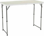 Half-Folding Tabelle Klappbar für Camping Campingmöbel 122cm Weiß