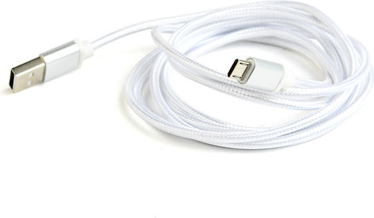 Cablexpert Плетена USB 2.0 до микро USB кабел Сребрист 1.8м (CCB-mUSB2B-AMBM-6-S) 1бр
