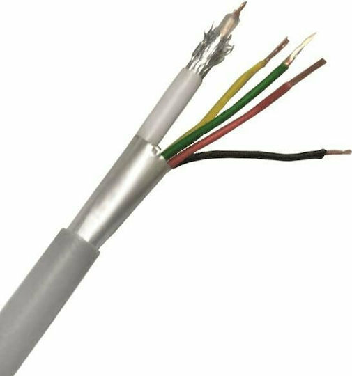 Eurolamp Connection Cable for CCTV Systems RG59 Cross Section 2x0.50mm Video & Audio White 147-13141