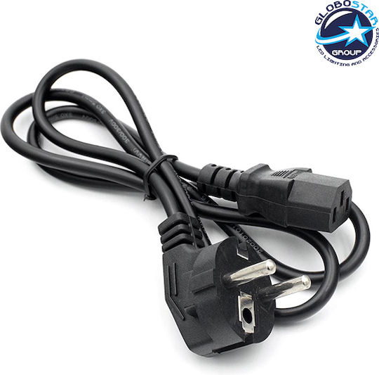 GloboStar Schuko - IEC C13 Cablu 1.1m Negru (51193)