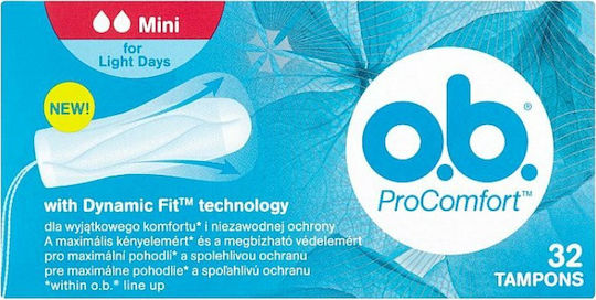 O.B. ProComfort Dynamic Fit Tampons for Light Flow 32pcs