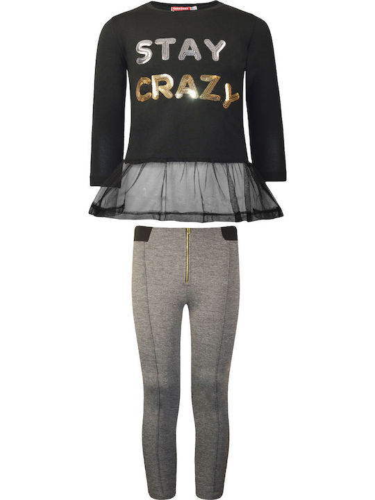 Energiers Kids Clothing Set with Leggings Black 2 Pieces