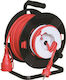 Eurolamp Waterproof Extension Reel Cord 3 x 1.5mm²/30m Red