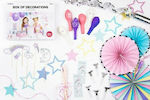 PartyDeco Μονόκερος Decoration Set for Party Unicorns 1pcs