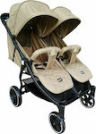 Kikka Boo Happy2 2020 Doppelter Kinderwagen Geeignet für Neugeborene Beige 31001040009