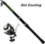 Grauvell Set Casting Fishing Rod for Casting with Reel 2.70m 50-100gr