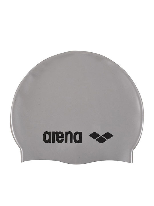 Arena Silicone Adults Swimming Cap Silver