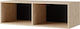 Cabinet Wall Calabrini II Natural - Black 100x41x31cm