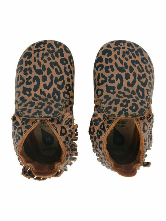 Bobux Baby Hausschuhe Braun Leopard