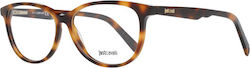 Just Cavalli Plastic Eyeglass Frame Brown Tortoise JC0891 052