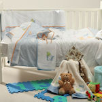 SB Home Baby Crib Bedding Set Hippo 2pcs Blue