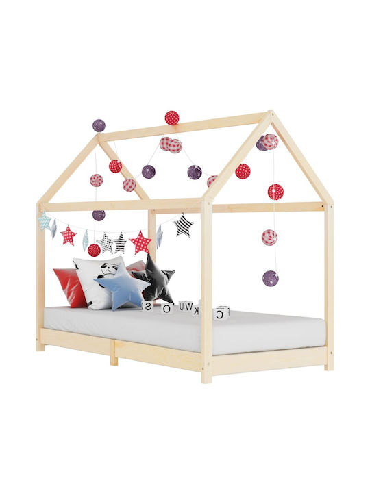 Παιδικό Κρεβάτι Τύπου Montessori Μονό για Στρώμα 70x140cm Φυσικό House