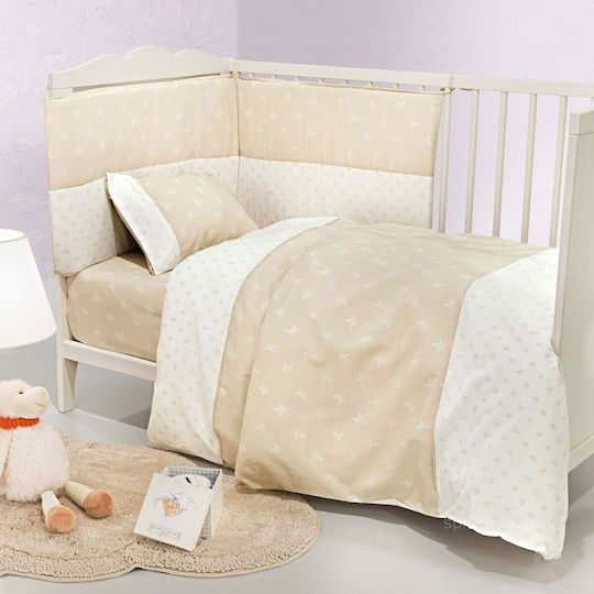 Guy Laroche Baby Crib Bedding Set Heaven 3pcs Beige