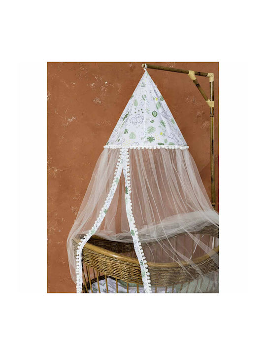 Nima Tulle Baby Κούνιας Mosquito Net Baby T-Rex 600x200cm White