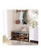 Wooden Shoe Organizer with 5 Shelves Brown 104x30x48cm