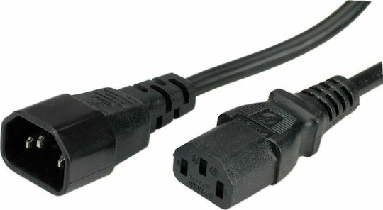 Roline IEC C14 - IEC C13 Cable 3m Μαύρο 19.99.1505