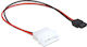 DeLock 4-Pin Molex - 6-Pin Sata Cable 0.24m Πολύχρωμο 82913