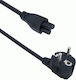 Schuko - IEC C5 Cable 1.5m Μαύρο 18150
