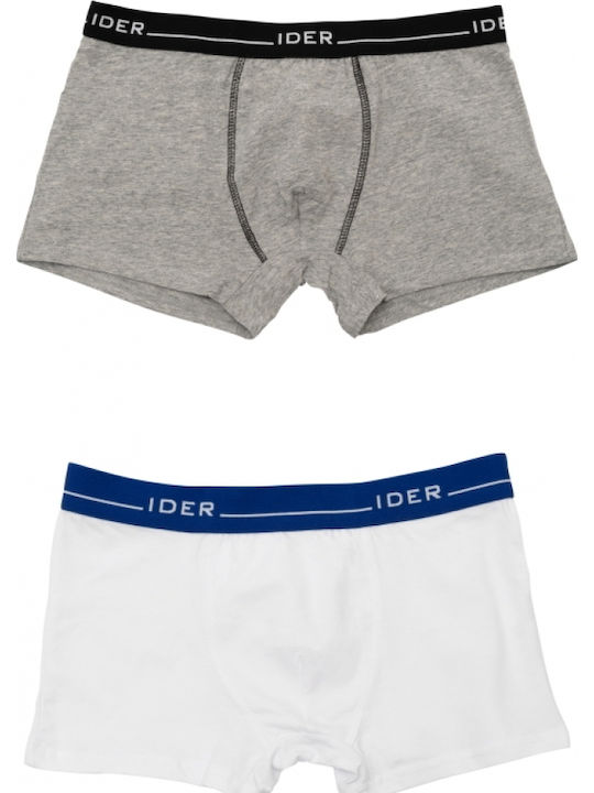 IDER 1- Kinder-Set mit Boxershorts White, Grey 2Stück