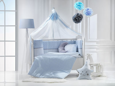 abo Baby Crib Bedding Set Carousel 9pcs Blue