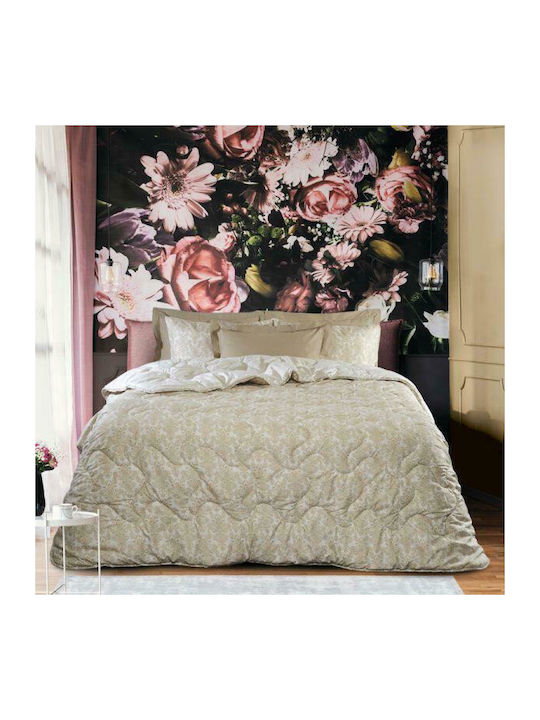 Das Home Σετ Πάπλωμα Μονό με Γέμιση Microfiber 160x240εκ. 4691 Μπεζ 4τμχ 11 togs