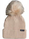 Splendid Γυναικείος Pom Pom Beanie Σκούφος σε Μπεζ χρώμα