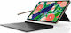 Samsung Flip Cover Piele artificială cu Tastatură Greacă Negru (Galaxy Tab S7) EF-DT870UBEGEU